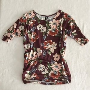 NWT Floral Dolman Sleeve  Top